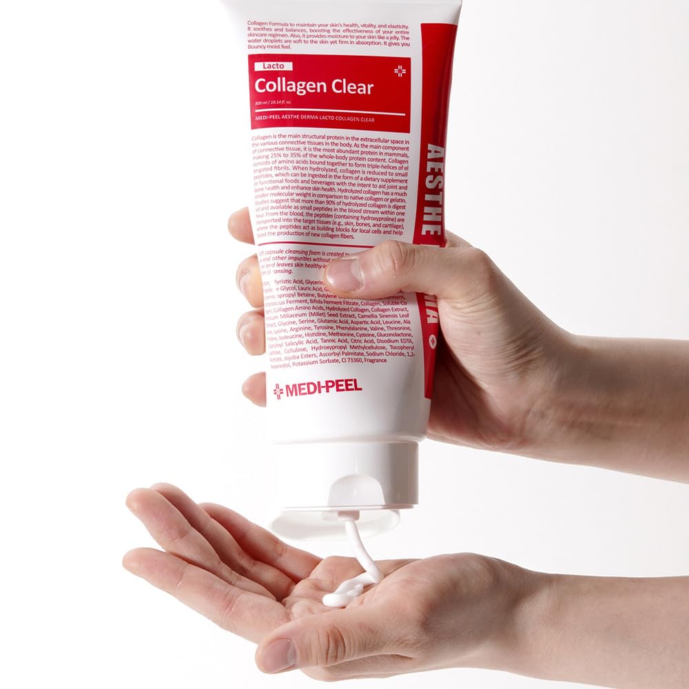 MEDI-PEEL Red Lacto Collagen Clear 2.0 AHA + BHA Cleansing Foam 300 ml.