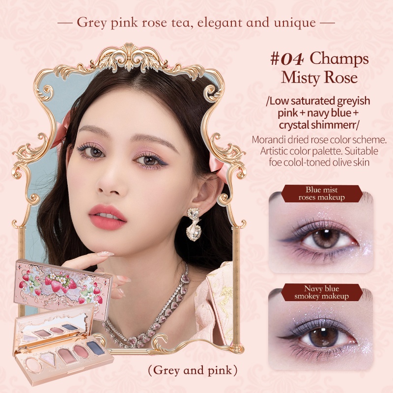 Flower Knows Strawberry Rococo Series Eyeshadow Palette 6.3 g. #04 Champs Misty Rose