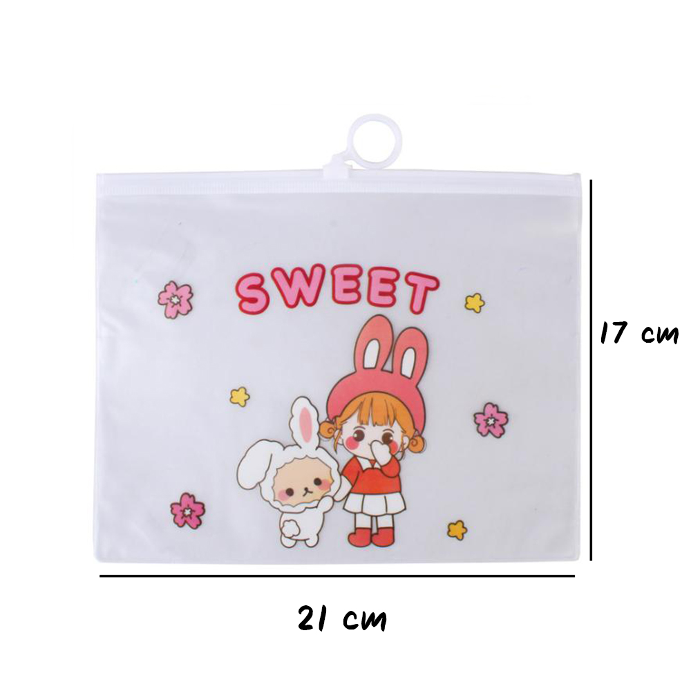 🐻🐰กระเป๋าใส่เครื่องเขียน A5 Rabbit & Bear 21x17 ราคา 5 บาท📌เลือกลาย ✔️พร้อมส่ง Ohwowshop ซองใส่เครื่องเขียน ซอง เครื่องเขียน