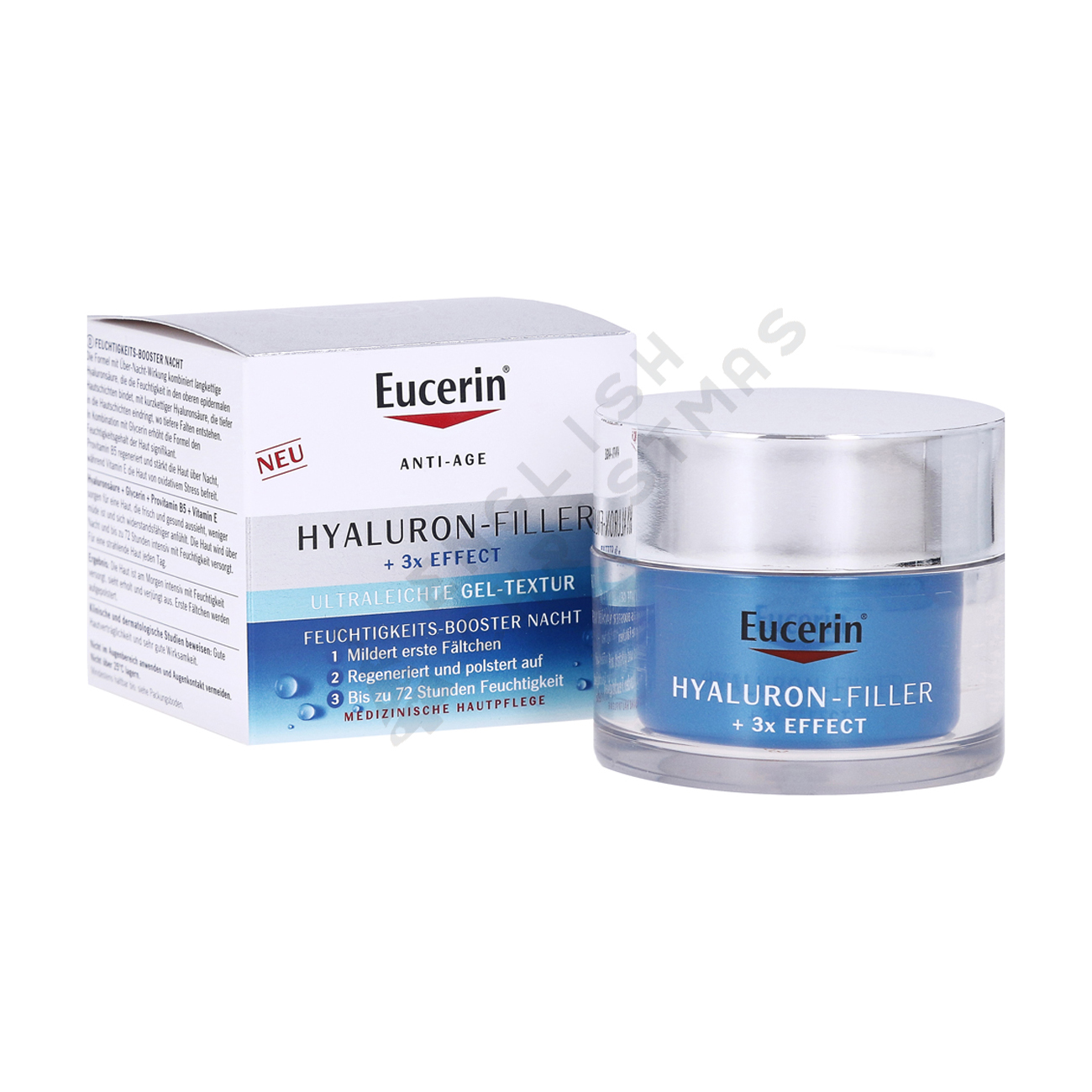 Eucerin Hyaluron-Filler 3x Effect Ultra Light Moisture Night 30 ml.