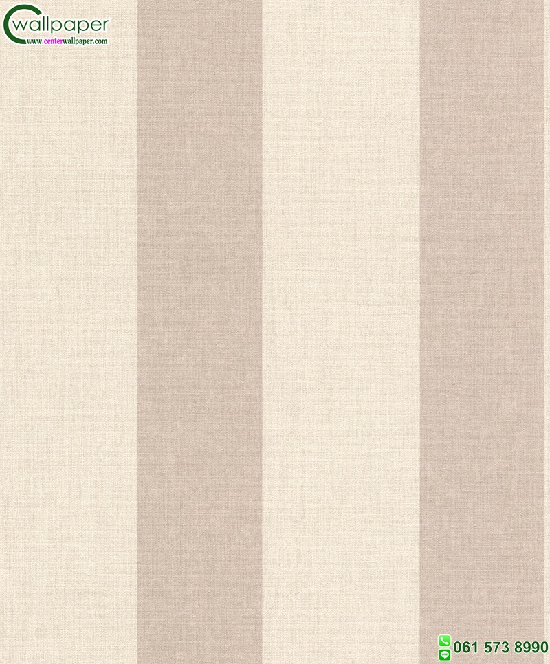 วอลเปเปอร์ติดผนังลายทาง สีน้ำตาลสลับครีม