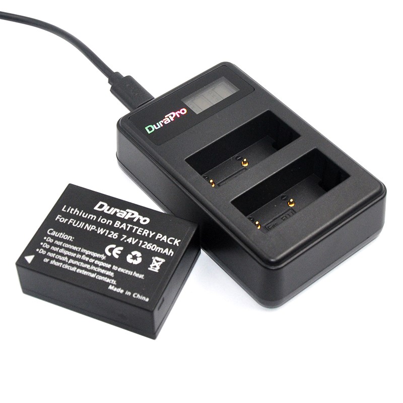 แท่นชาร์จแบตเตอรี่ Fuji ฟูจิ NP-W126 LED Dual Charger for Fujifilm X-A5 X-A3 X-A2 X-A10 X-E3 X-E2 X-T10 X-T20 X-T1 X-T2