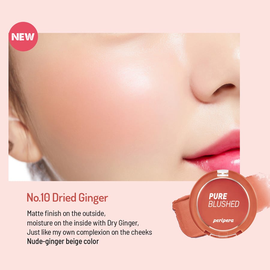 Peripera Pure Blushed Velvet Cheek 4 g. #10 Dried Ginger