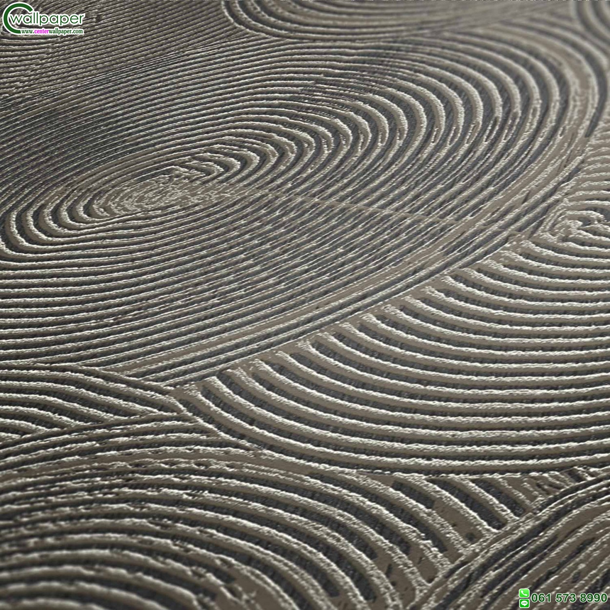 วอลเปเปอร์ลายวงกลมโมเดิร์น สีเทา