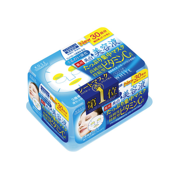 Kose Cosmeport Clear Turn Essence Mask Vitamin C 30 แผ่น