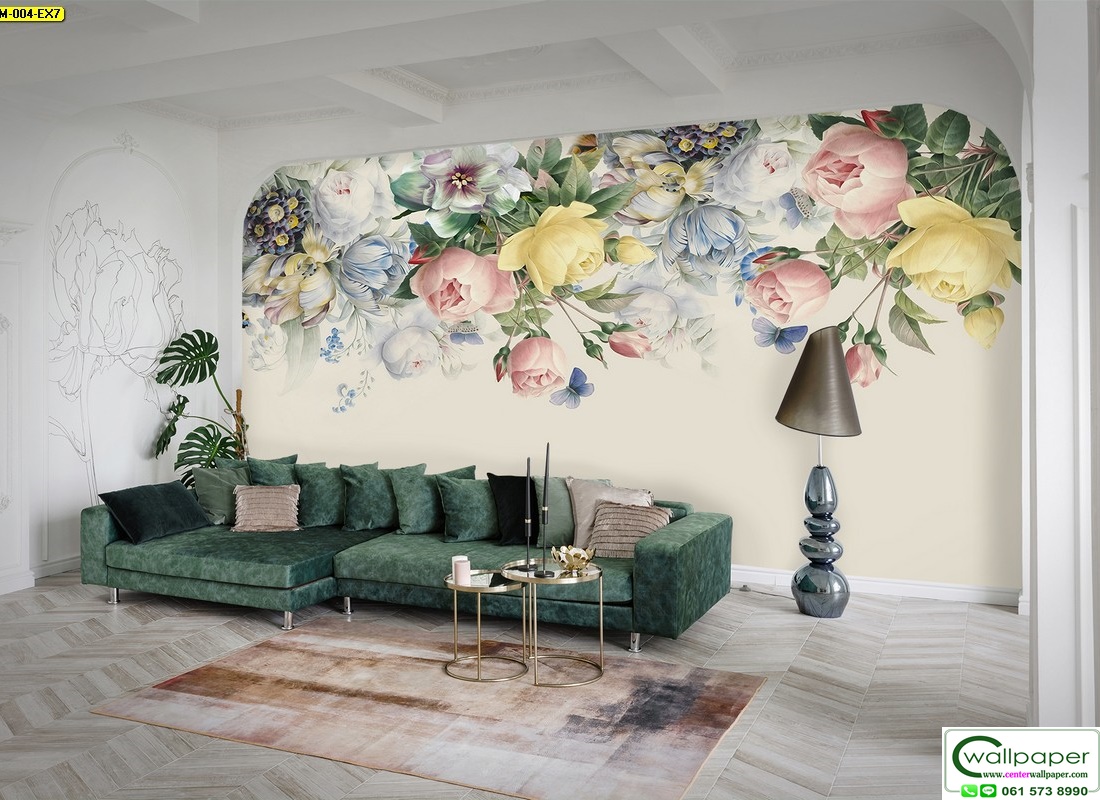 วอลเปเปอร์สั่งพิมพ์ลายดอกไม้ PM-004