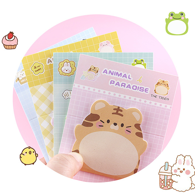 🌈กระดาษบันทึกข้อความ🌈Sticky Note Lovely Animal 8x10cm 20แผ่น📌เลือกลาย ราคา 4 บาท✔️พร้อมส่ง Ohwowshop เครื่องเขียน โพสอิท สวยงาม ข้อความ
