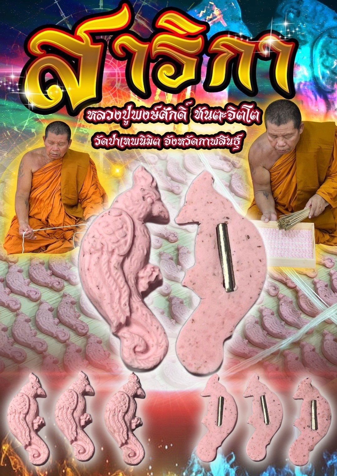สาริกา หลวงปู่พงษ์ศักดิ์ ทันตะจิตโต วัดป่าเทพนิมิต จังหวัดกาฬสินธุ์