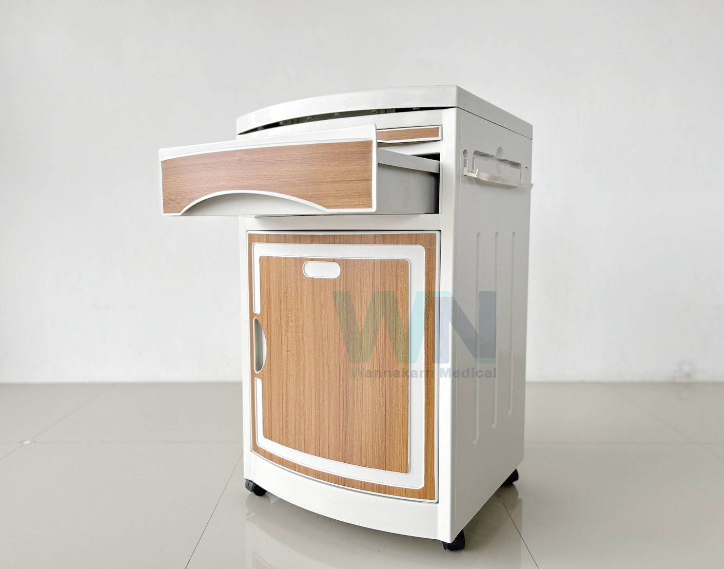 ตู้ข้างเตียง ABS สีน้ำตาลลายไม้