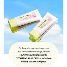 Klavuu Vegan Zinc Suncream SPF50+ PA++++ 50 ml.