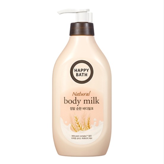 Happy Bath Natural Body Milk 450 ml. (กลิ่นน้ำนม)