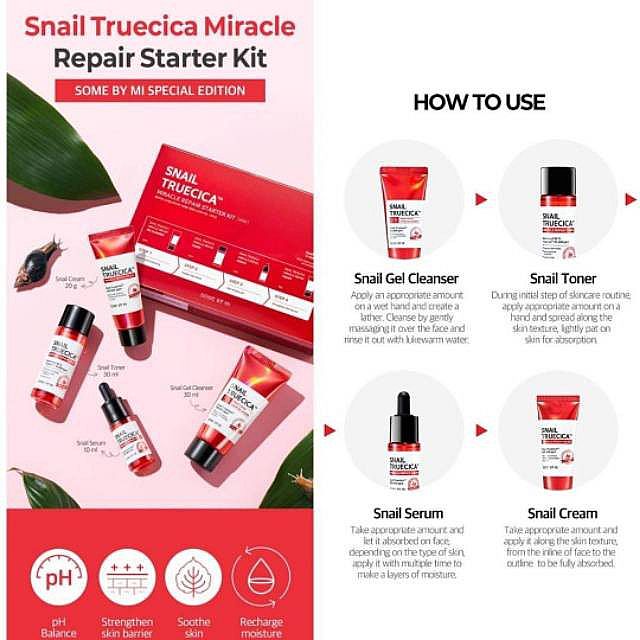 SOME BY MI Snail Truecica Miracle Repair Strarter Kit 4 Items