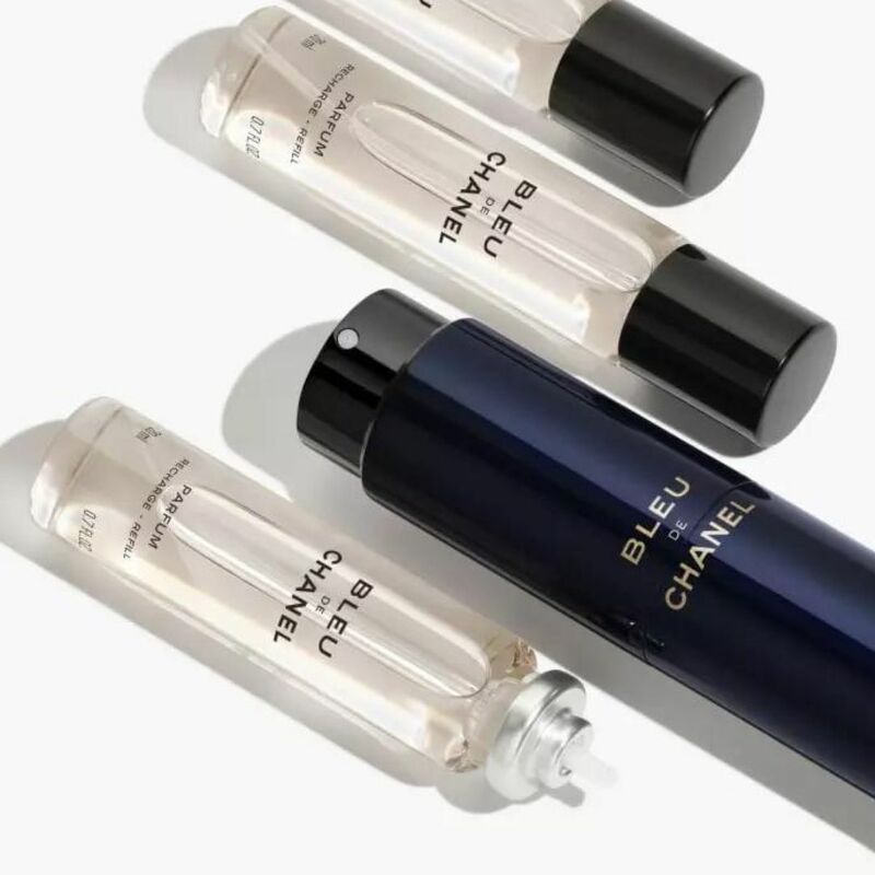 CHANEL BLEU Eau De Toilette Twist and Spray 3 x 20 ml.