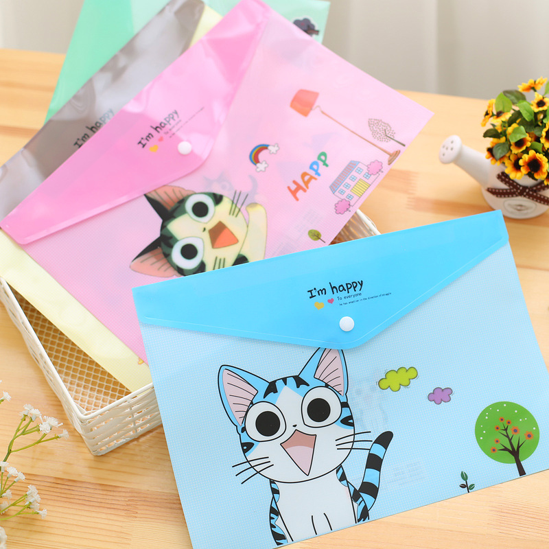 🐱ซองเอกสาร🐱 แฟ้ม ลายการ์ตูนแมวจี้ 📌สุ่มคละลาย ชิ้นละ 12 บาท ✅พร้อมส่ง Ohwowshop แฟ้มซอง แฟ้มสอด พลาสติก