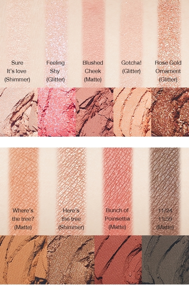 Etude House Tiny Twinkle Color Eyes (Holiday Collection 2018) #1 Rose Gold Ornament