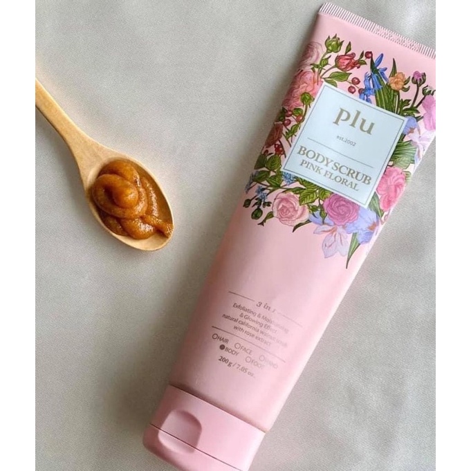 Plu Body Scrub Pink Floral 200 g.