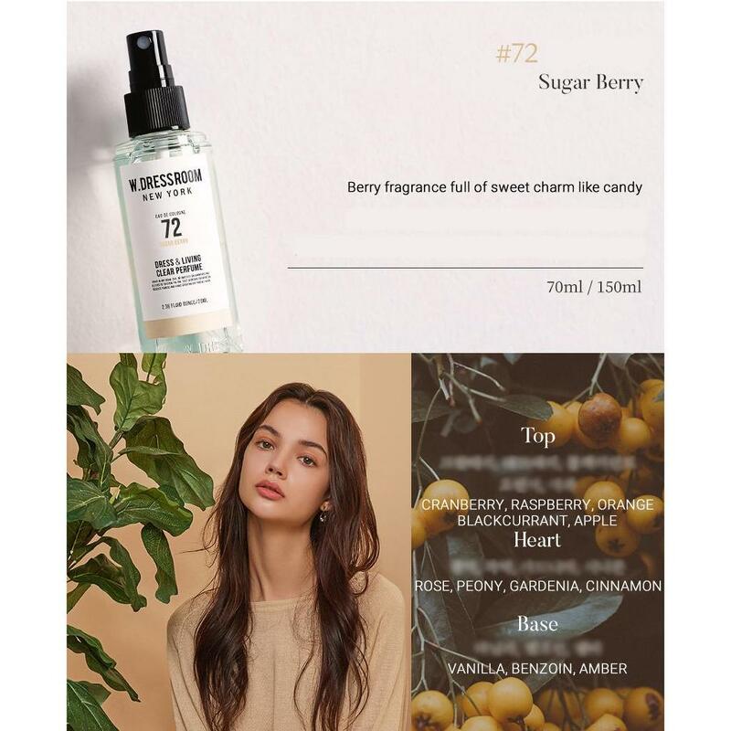 W.DRESSROOM Dress & Living Clear Perfume Portable 70 ml. #No.72 Sugar Berry