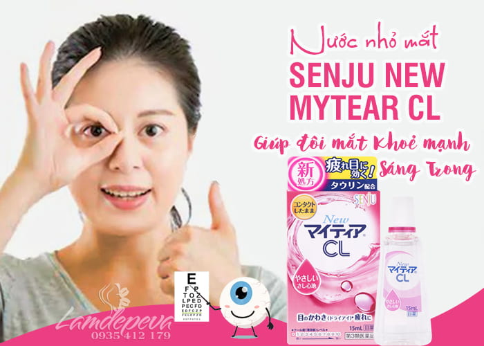 Senju New Mytear CL Eyedrops 15 ml. ความเย็นระดับ 0 ใช้ได้ทั้งคนใส่และไม่ใส่คอนแทคเลนส์ (Exp. 06/2026)