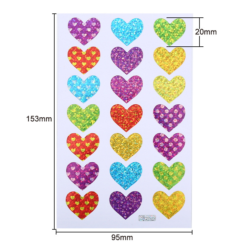 🌟1แพ็คมี 10แผ่น🩷สติกเกอร์🌟วิบวับ💛สติกเกอร์หัวใจ📌เลือกแบบ✔️พร้อมส่งในไทย sticker DIY ของปัจฉิม วาเลนไทน์