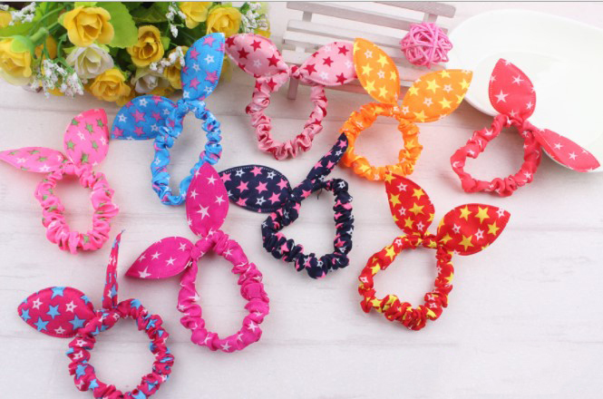 🐰ยางยืดรัดผมหูกระต่าย (สุ่มลาย) ชิ้นละ 2 บาท ✔️พร้อมส่ง Ohwowshop หนังยางรัดผมเกาหลี ยางรัดผมไสต์เกาหลี มัดผม