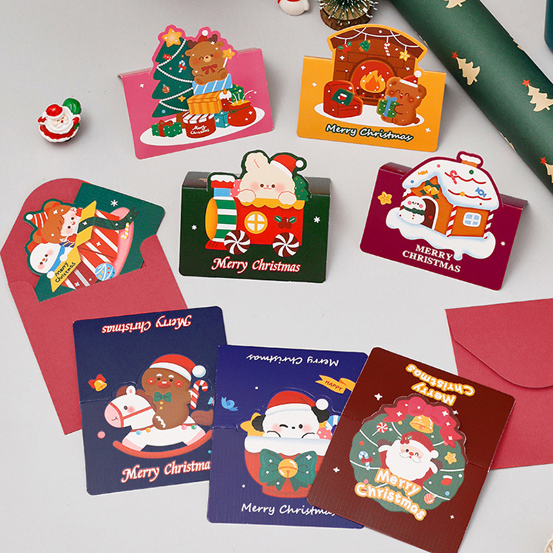 🎄⭐การ์ดอวยพร🎄🎉Merry Mhristmas 11.8x10.5cm ✉มีซองจดหมาย✉ 📌สินค้าเลือกลาย ราคา 4 บาท/ชิ้น✔️พร้อมส่ง Ohwowshop Merry christmas การ์ดอวยพร