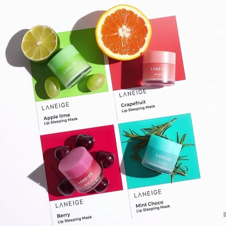 Laneige Lip Sleeping Mask Mini Kit 8 g. x 4 (Berry, Apple, Mint Choco, Grapefruit)