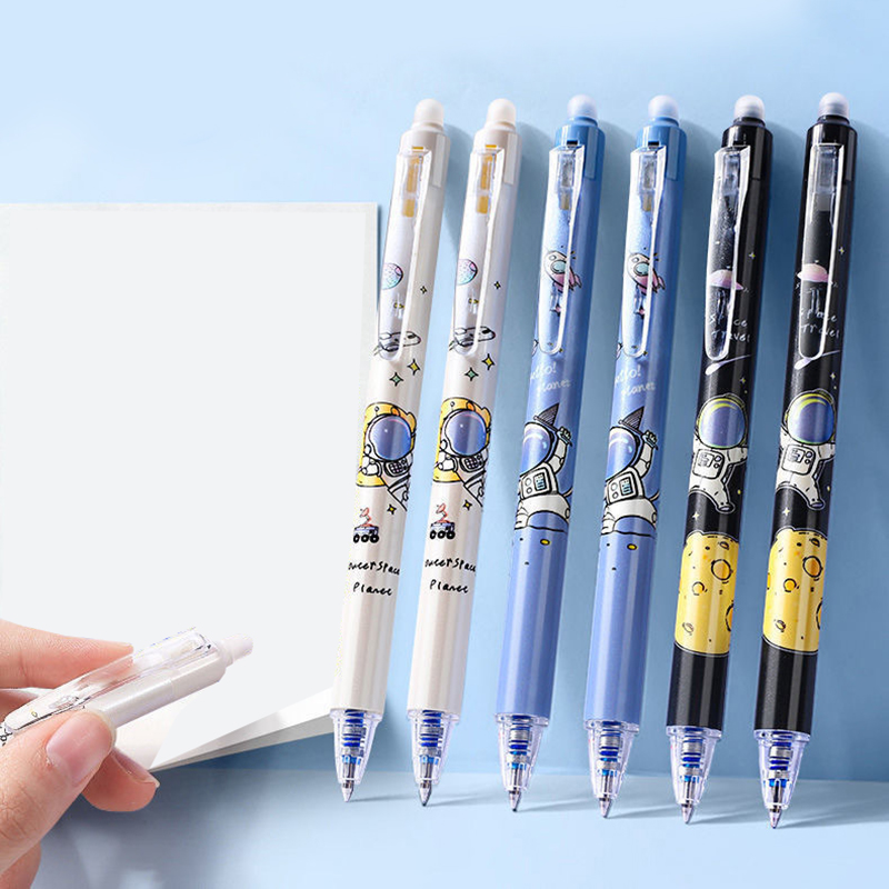 ⭐ปากกากดลบได้⭐ด้ามลายอวกาศ ไส้เจลสีน้ำเงิน 0.5📌คละลาย ชิ้นละ 5 บาท✔️พร้อมส่ง Ohwowshop ลบได้ ปากกาเจลลบได้ เครื่องเขียน
