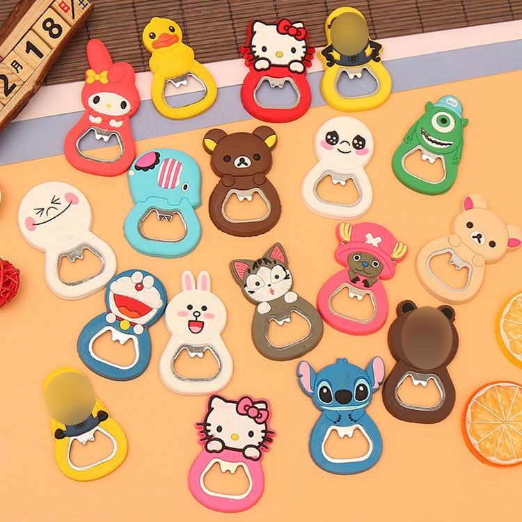 ⭐ที่เปิดฝาขวด⭐แม่เหล็กลายการ์ตูนหลากสี 🎲(สุ่มลาย) ชิ้นละ 5 บาท ✅พร้อมส่ง Ohwowshop แม่เหล็ก เปิดขวด เครื่องครัว