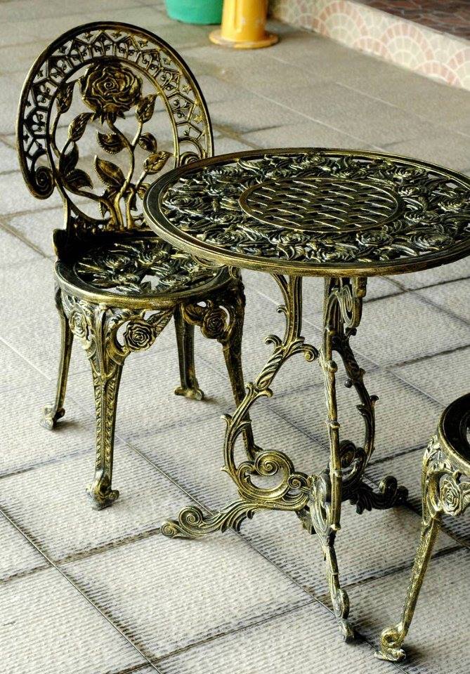 ชุดสนามรุ่น Suisse alumimum alloy ทำสีทองเหลืองรมควัน
