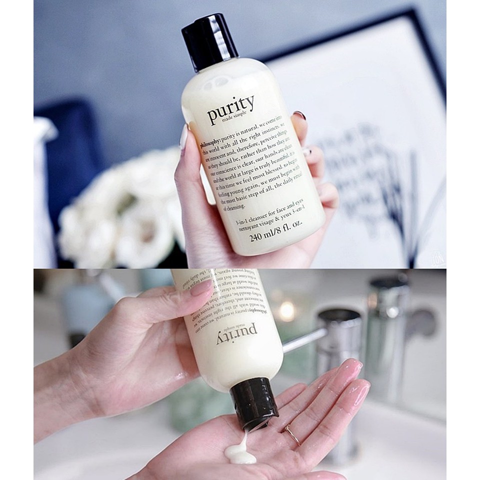 Philosophy Purity Made Simple 3-in-1 Cleanser for Face and Eyes 240 ml.