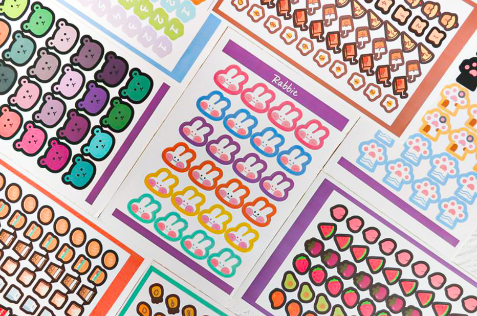 💖📷สติกเกอร์ลายการ์ตูนหลากสี IQ ชิ้นละ 4 บาท📌เลือกแบบได้ ✔️ohwowsitthiphum สติ๊กเกอร์ stickers เครื่องเขียน ไดคัท