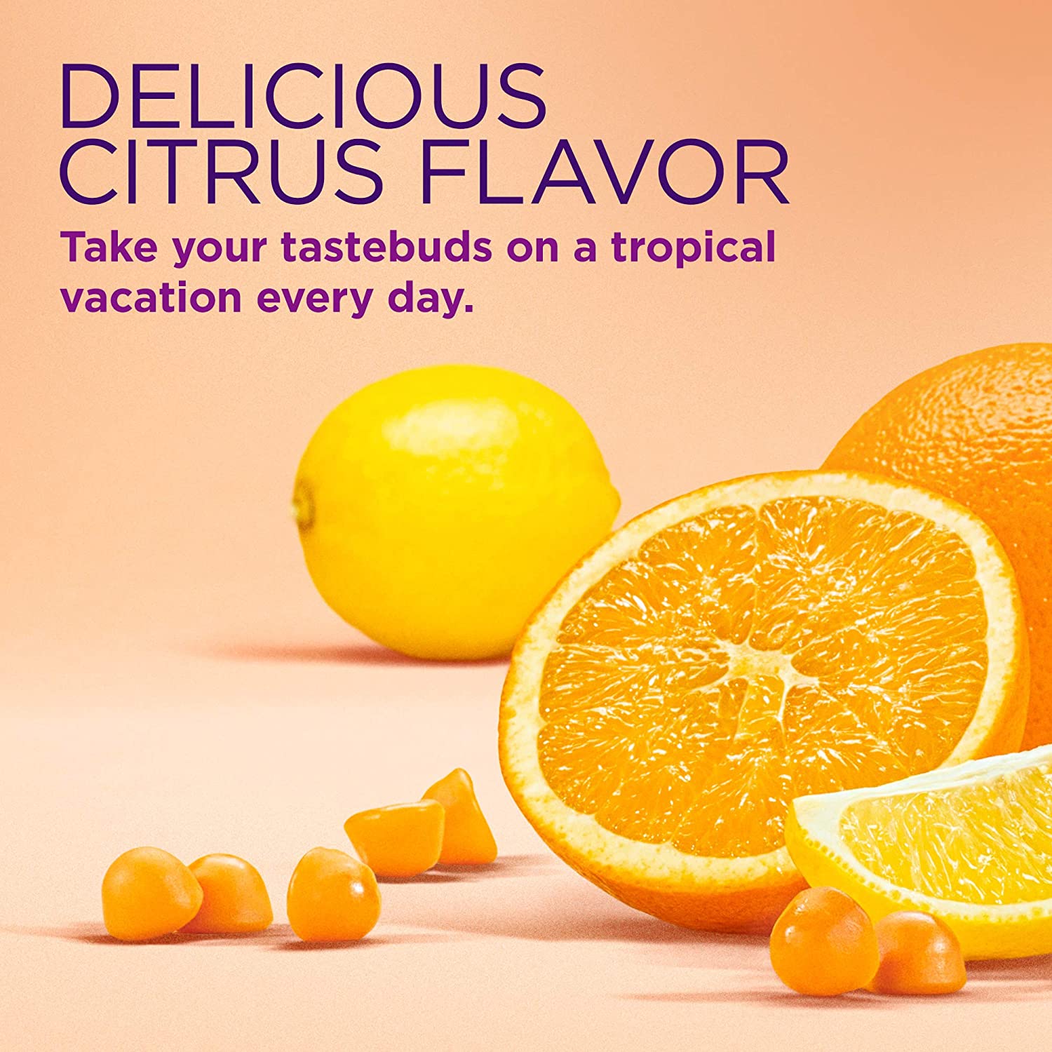 Nature's Bounty Optimal Solutions Hair Skin & Nails with Biotin and Collagen #Tropical Citrus Flavored 80 Gummies