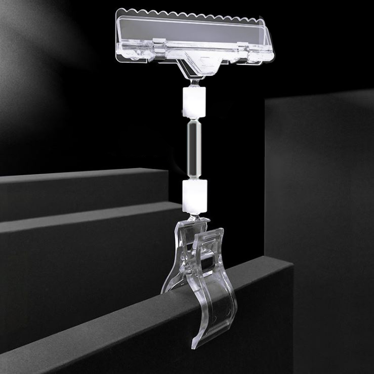 ตัวหนีบป้ายราคา งอ 2 ข้อ สีใส ชิ้นละ 13 บาท Ohwowshop พร้อมส่ง ตัวหนีบป้าย ตัวหนีบ