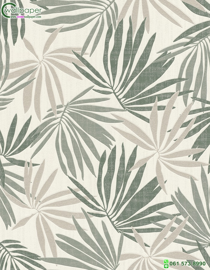 วอลเปเปอร์ติดผนังลายใบไม้ Tropical