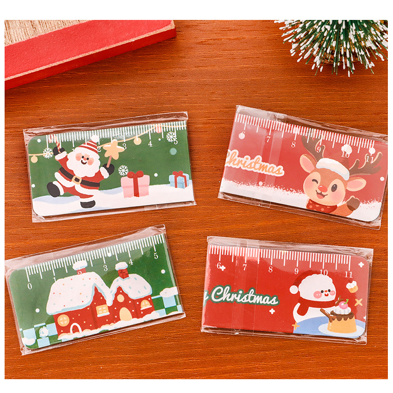 🎄📏ไม้บรรทัดพับแม่เหล็กคริสต์มาส⛄11ซม. ลายน่ารักใช้งานสะดวก เหมาะเป็นของขวัญปีใหม่ 🎁✨Merry Christmas