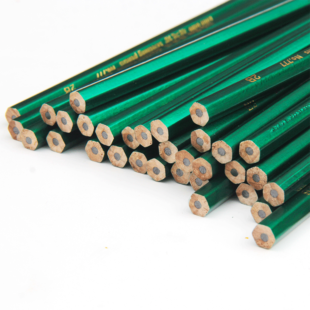 ✏️ดินสอไม้ 2B✏️ด้ามเขียว เกรด A ✔️ พร้อมส่งในไทย เครื่องเขียน ดินสอเขียนหนังสือ ไส้เข้ม ไม่หักง่าย