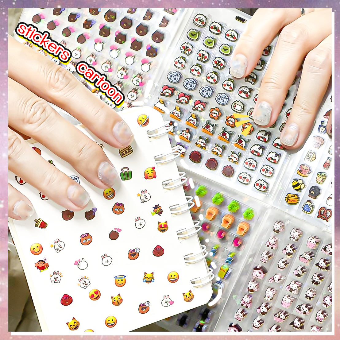 💖สติ๊กเกอร์ใสลายน่ารัก💖สติ๊กเกอร์ตกแต่งไดอารี่ แพลนเนอร์📌คละลาย✅ร้านไทยพร้อมส่ง สติกเกอร์ใสการ์ตูนใบน่ารัก