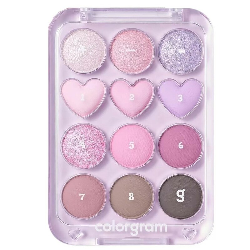 COLORGRAM Pin Point Eyeshadow Palette 9.9 g. #03 Pink + Lavender