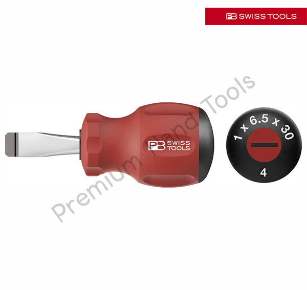 ไขควง PB Swiss Tools รุ่น PB 8135 ปากแบน เบอร์ 2,3 และ 4 ด้าม Stubby