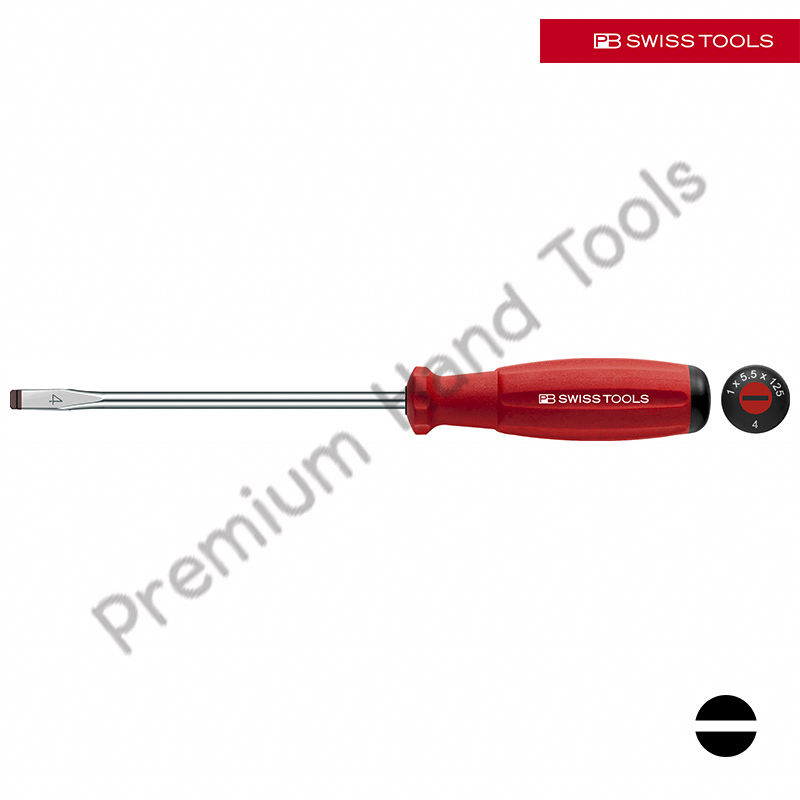 PB Swiss Tools PB 8100 ไขควงปากแบน ด้ามยางกันไฟ กันลื่น เบอร์ 00 ถึง 4