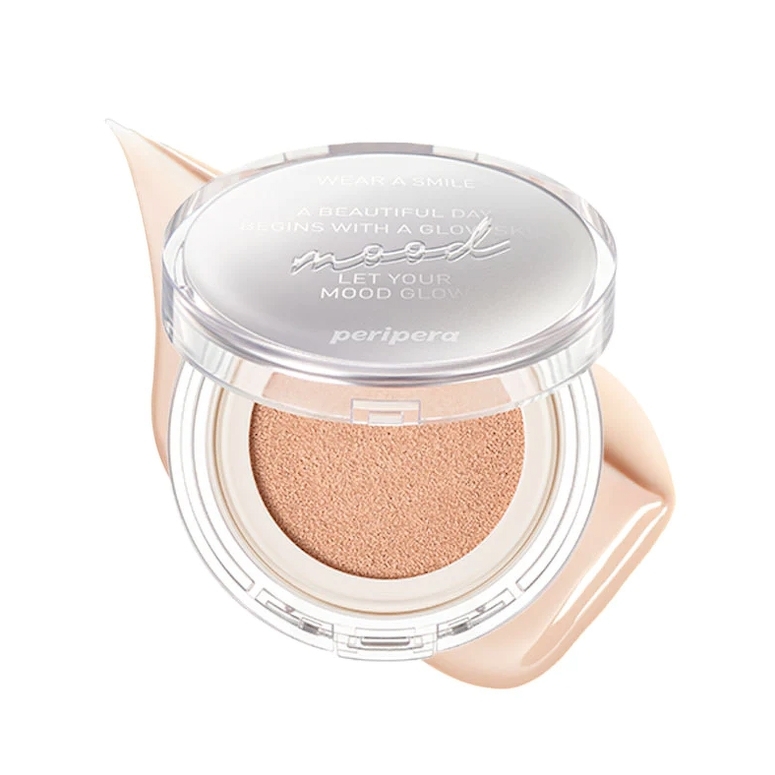 Peripera Mood Vegan Glow Cushion 13 g. #02 Ivory ผิวขาว - ผิวกลางโทนธรรมชาติ