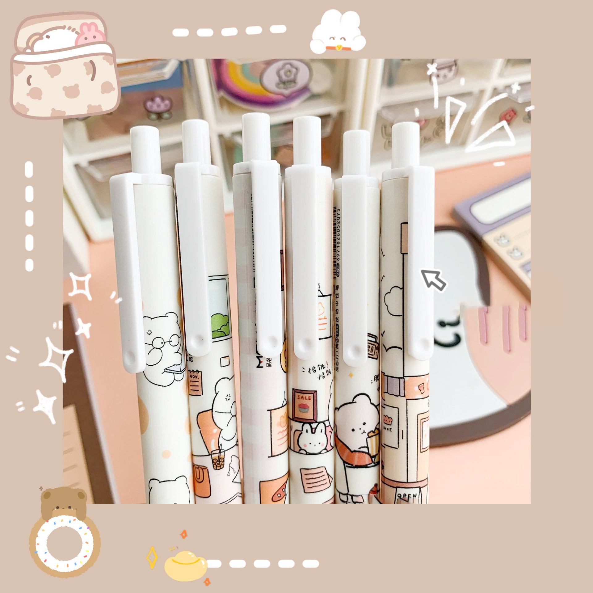 ⭐โอ้วาว⭐ปากกากดลบได้ ลายการ์ตูน ไส้สีน้ำเงิน 0.5📌เลือกลาย ✔️พร้อมส่งOhwowshop หลากสี ปากกาลบได้ เครื่องเขียน