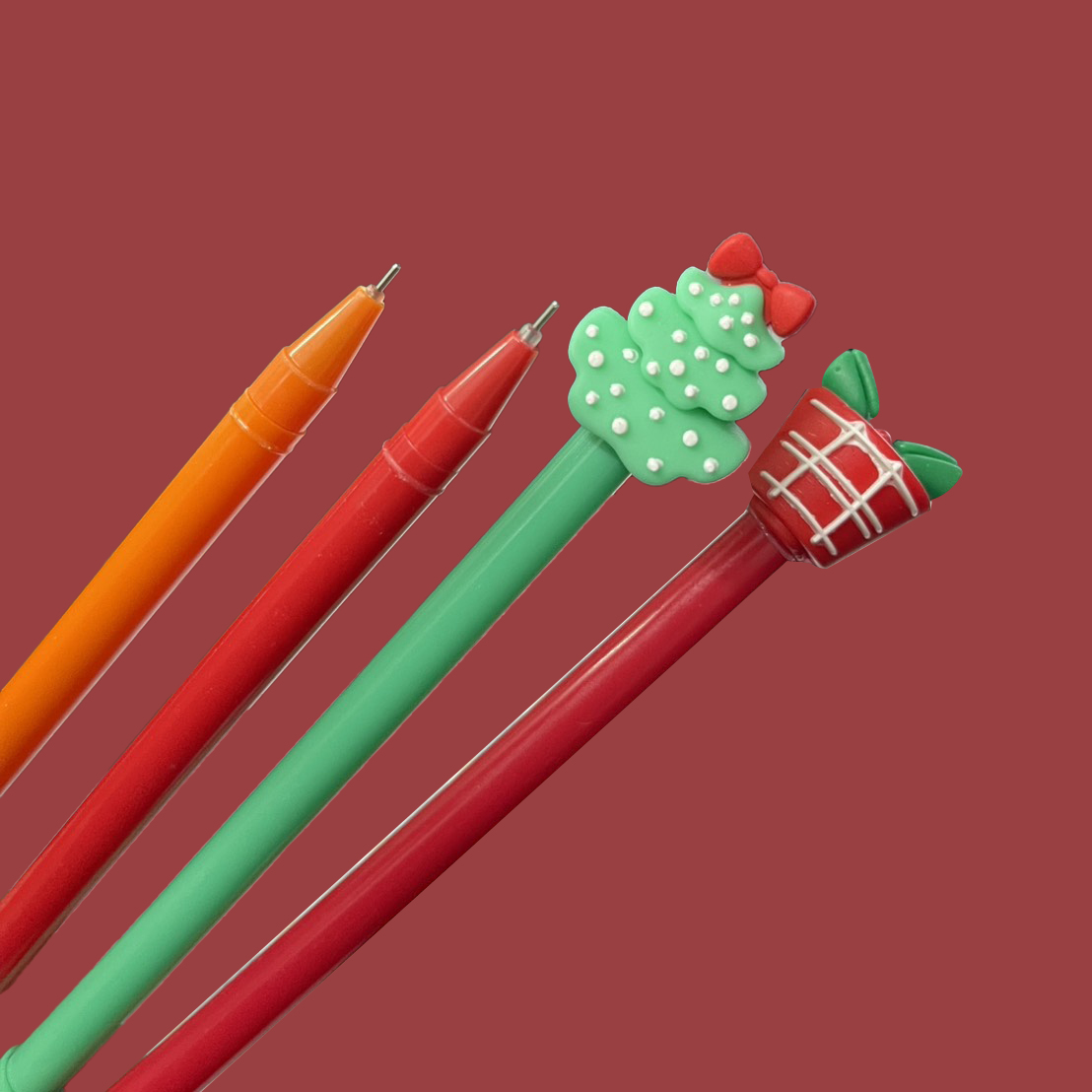 🎅❄ปากกาเจล❄🎅New Christmas V.2 🔵ไส้ดำ 0.5📌สุ่มคละลาย✔️พร้อมส่งในไทย ปากกาลายการ์ตูน ปากกาลูกลื่น