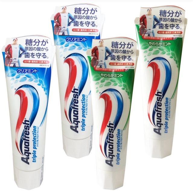ยาสีฟัน Aquafresh Triple Protection 140 g. Made in Japan #Peppermint