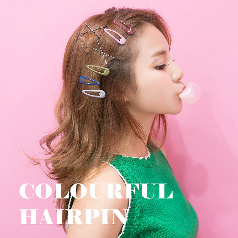 🌈กิ๊บติดผม🌈รูปหยดน้ำ หลากสี 6x1.5cm หลากสี📌เลือกสี ราคาชิ้นละ 4 บาท✅พร้อมส่ง Ohwowshop สีพาสเทล สไตล์เกาหลี กิ๊บ