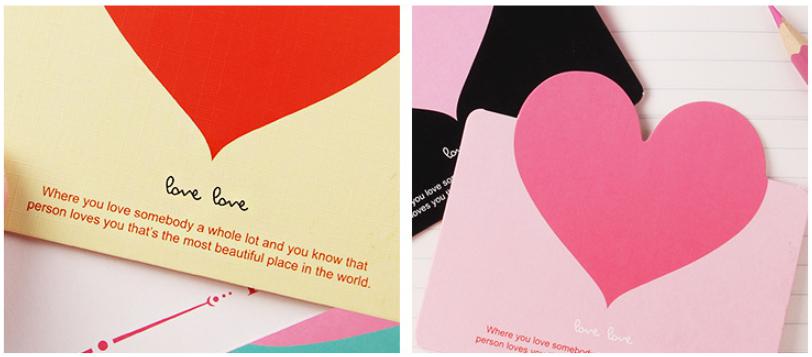 การ์ดอวยพรพับหัวใจ ราคาชิ้นละ 2 บาท ✔️พร้อมส่ง (🎲สุ่มลาย) Ohwowshop