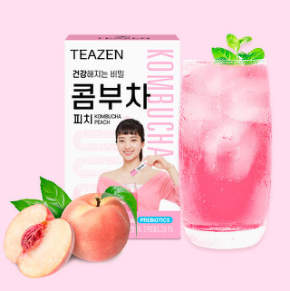 Teazen Kombucha #Peach (1 กล่อง 10 ซอง)