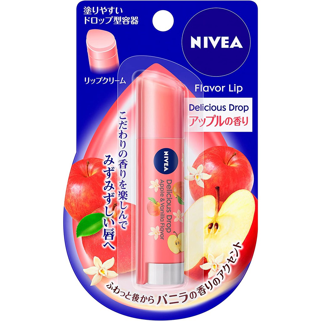NIVEA Flavor Lip Delicious Drop Apple & Vanilla Flavor SPF11 3.5 g.