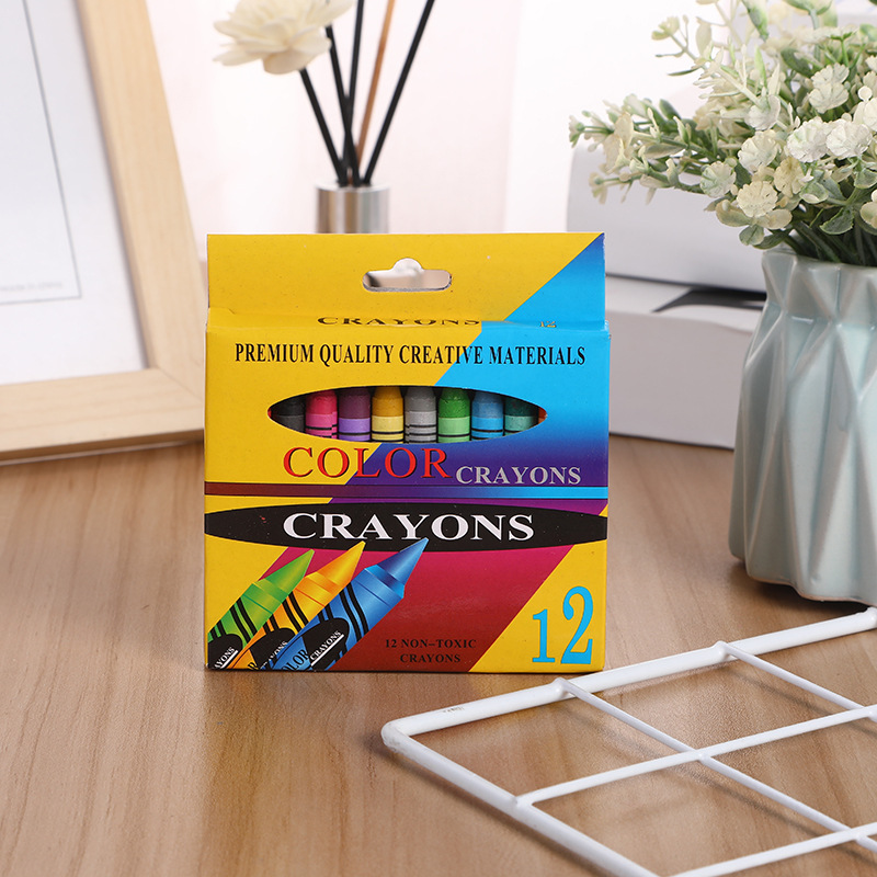 🌈ดินสอสีเทียน🌈 Color crayons 12 สี กล่องละ 7 บาท ✔️พร้อมส่ง Ohwowshop สีไม้ ดินสอ เครื่องเขียน