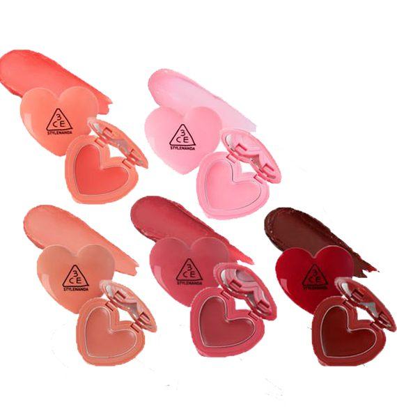 3CE Heart Pot Lip #Coral